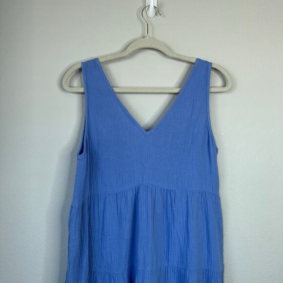 MARINE LAYER Corinne Sleeveless Double Cotton Maxi Dress Navy Dip Dye Small 2024 - Picture 8 of 10